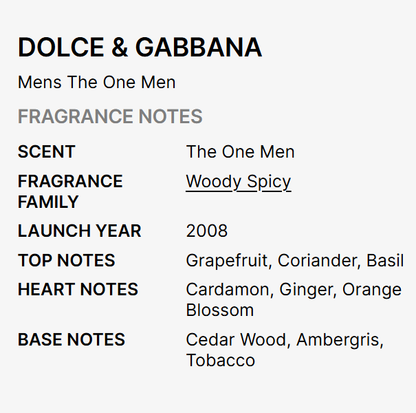 DOLCE & GABBANA The One EDT 5.0 oz men