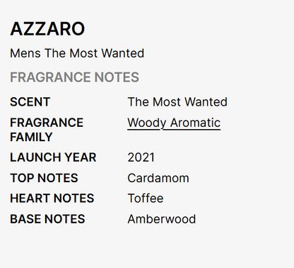 AZZARO The Most Wanted EDP 3.4 oz men